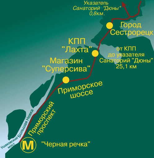 Черная речка зеленогорск карта