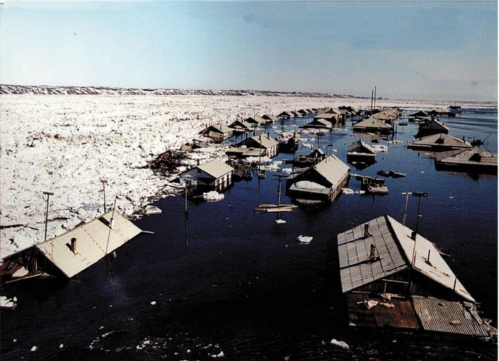 Время половодья реки енисей