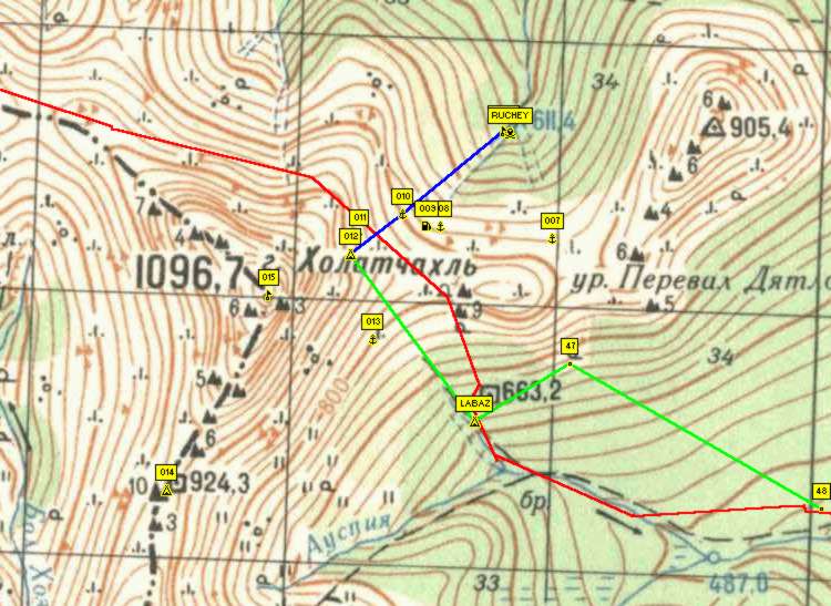 Конечную точку маршрута. Карта похода Дятлова 1959. Гора Отортен и перевал Дятлова на карте. Перевал Дятлова гора на карте. Топографическая карта перевал Дятлова.