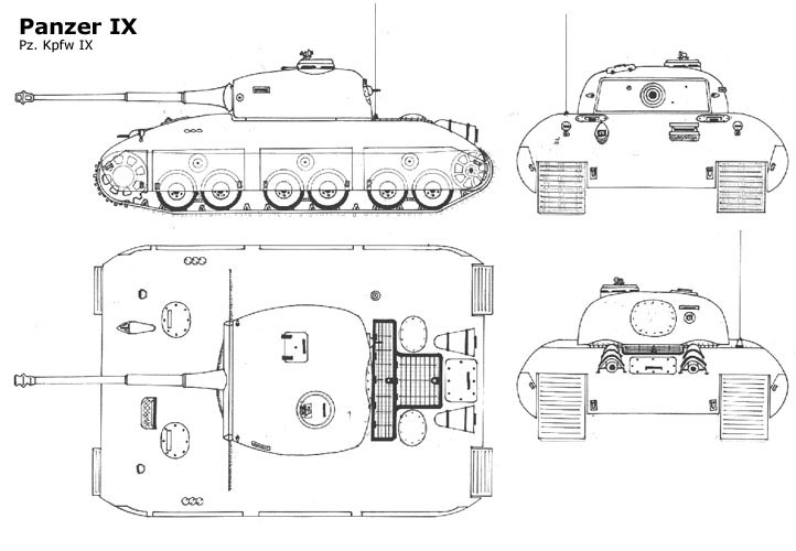 Чертеж танка е100